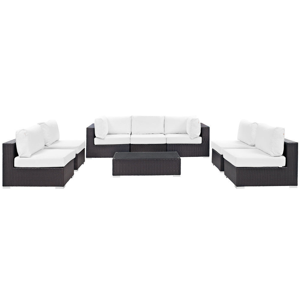 EEI-2205 Convene 8 Piece Outdoor Patio Sectional Set by Modway