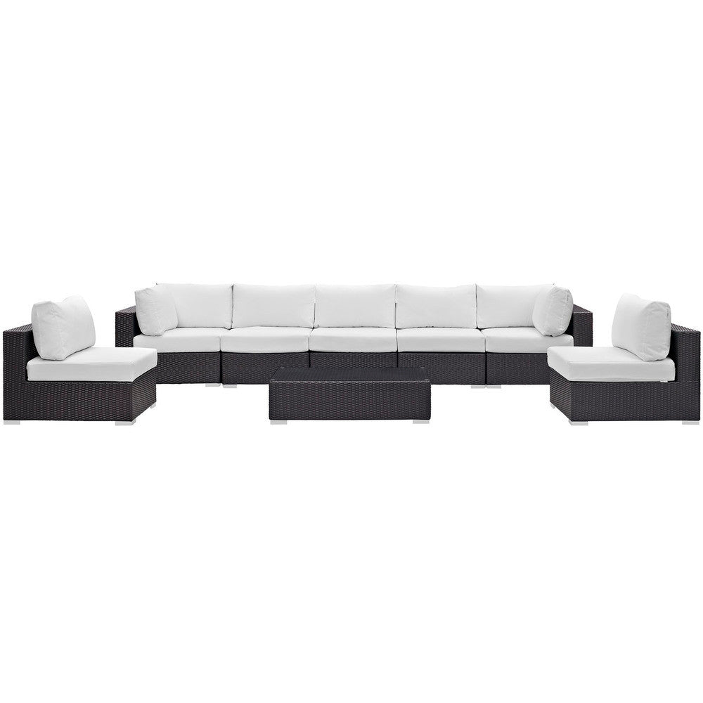 EEI-2205 Convene 8 Piece Outdoor Patio Sectional Set by Modway