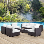 EEI-2205 Convene 8 Piece Outdoor Patio Sectional Set by Modway