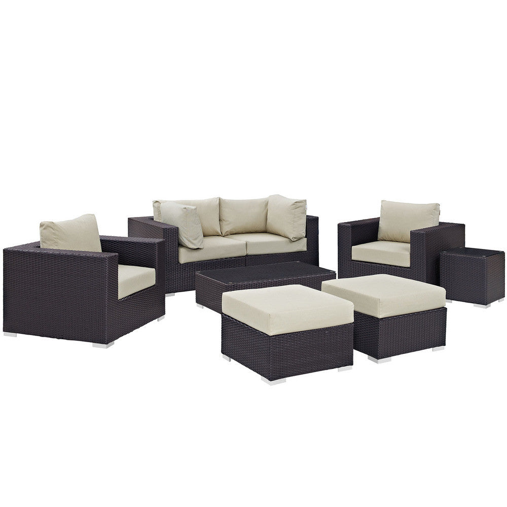 EEI-2206 Convene 8 Piece Outdoor Patio Sectional Set by Modway