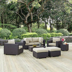 EEI-2206 Convene 8 Piece Outdoor Patio Sectional Set by Modway