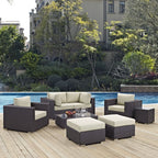 EEI-2206 Convene 8 Piece Outdoor Patio Sectional Set by Modway