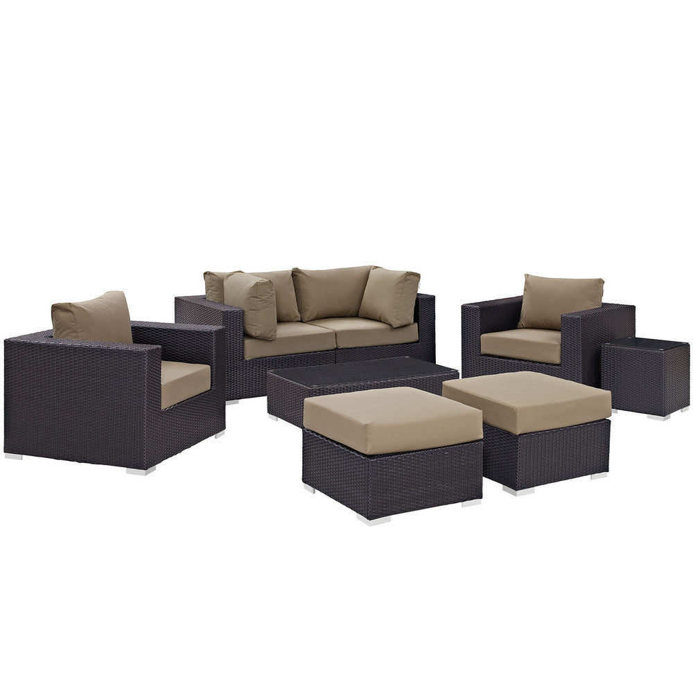 EEI-2206 Convene 8 Piece Outdoor Patio Sectional Set by Modway