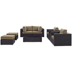 EEI-2206 Convene 8 Piece Outdoor Patio Sectional Set by Modway
