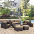 EEI-2206 Convene 8 Piece Outdoor Patio Sectional Set by Modway