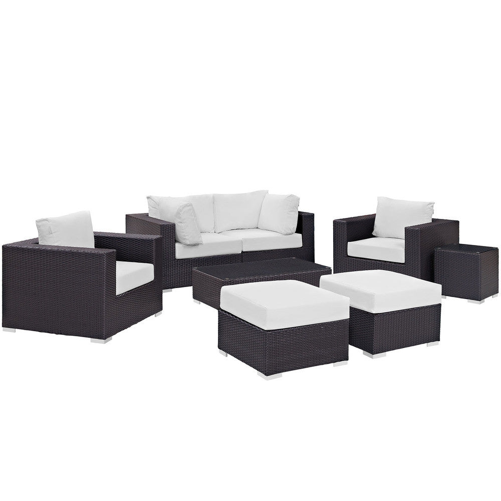 EEI-2206 Convene 8 Piece Outdoor Patio Sectional Set by Modway