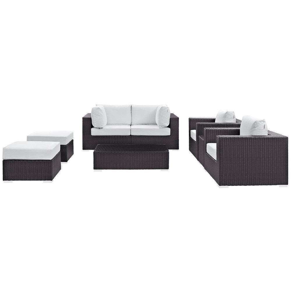 EEI-2206 Convene 8 Piece Outdoor Patio Sectional Set by Modway