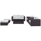 EEI-2206 Convene 8 Piece Outdoor Patio Sectional Set by Modway