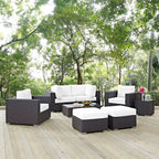 EEI-2206 Convene 8 Piece Outdoor Patio Sectional Set by Modway