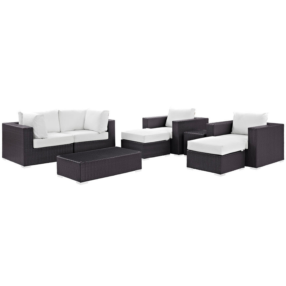 EEI-2206 Convene 8 Piece Outdoor Patio Sectional Set by Modway
