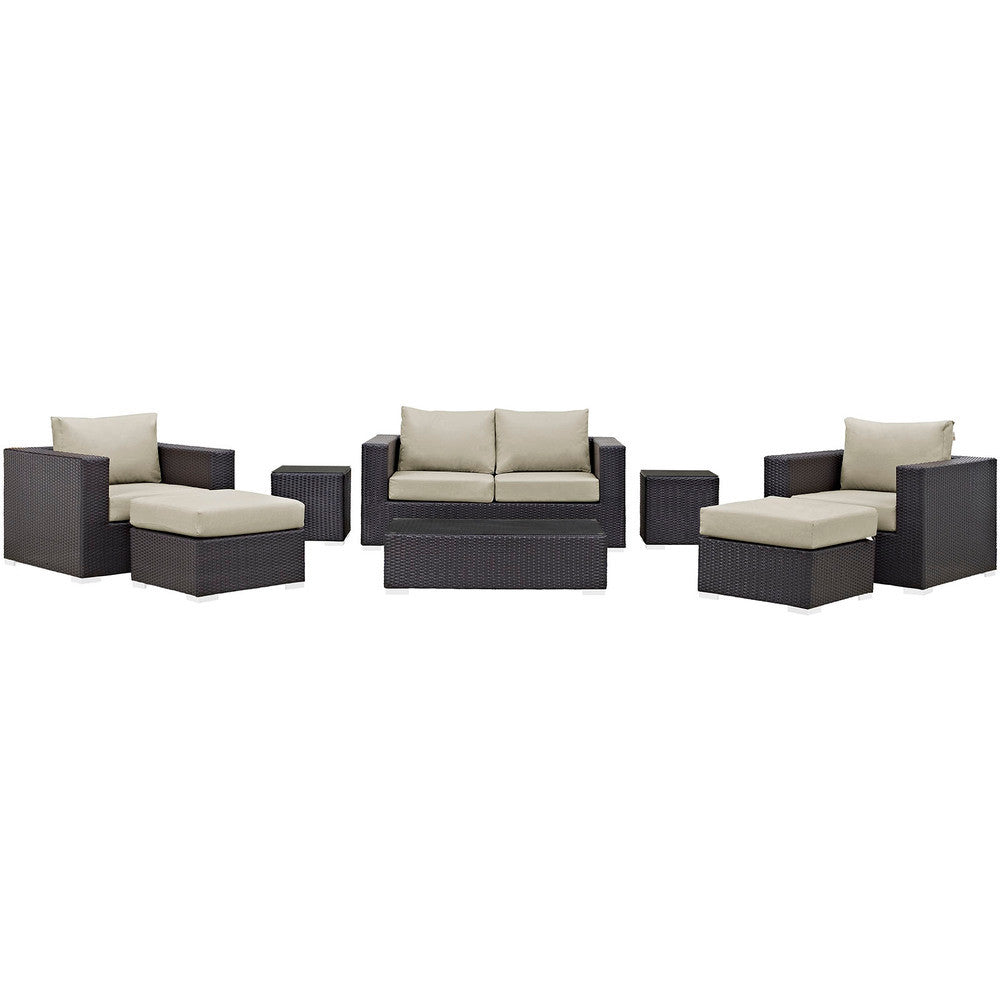 EEI-2159 Convene 8 Piece Outdoor Patio Sofa Set by Modway
