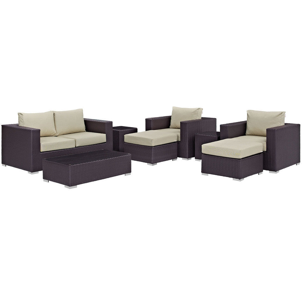 EEI-2159 Convene 8 Piece Outdoor Patio Sofa Set by Modway