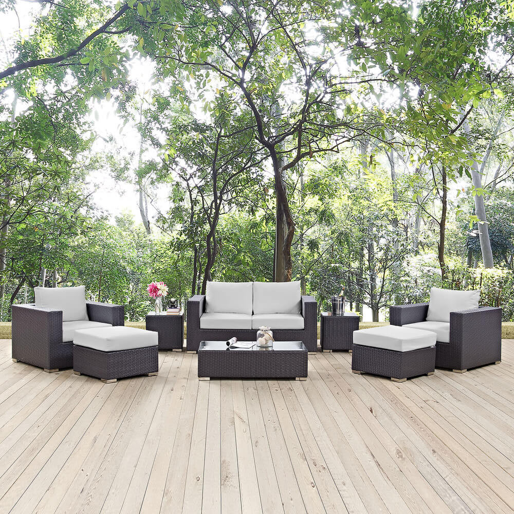 EEI-2159 Convene 8 Piece Outdoor Patio Sofa Set by Modway