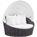 Modway EEI-2175-EXP-WHI Convene Canopy Outdoor Patio Daybed Espresso White