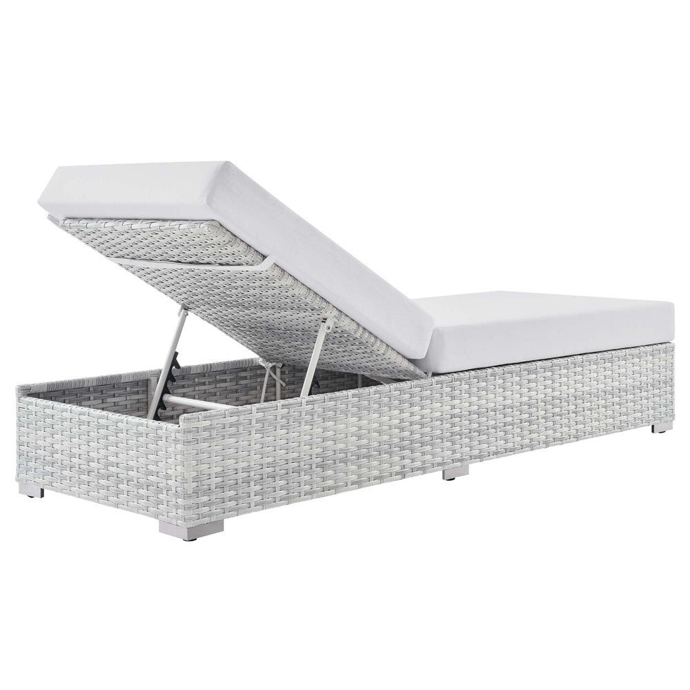 EEI-4307-LGR-WHI Convene Outdoor Patio Chaise by Modway