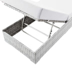 EEI-4307-LGR-WHI Convene Outdoor Patio Chaise by Modway