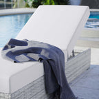 EEI-4307-LGR-WHI Convene Outdoor Patio Chaise by Modway