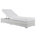 Modway EEI-4307-LGR-WHI Convene Outdoor Patio Chaise Light Gray White