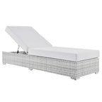Modway EEI-4307-LGR-WHI Convene Outdoor Patio Chaise Light Gray White