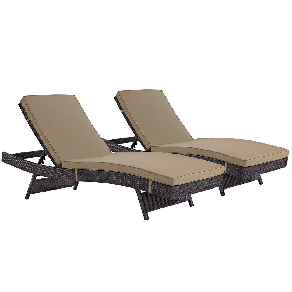EEI-2428 Convene Outdoor Patio Chaise Set of 2 by Modway