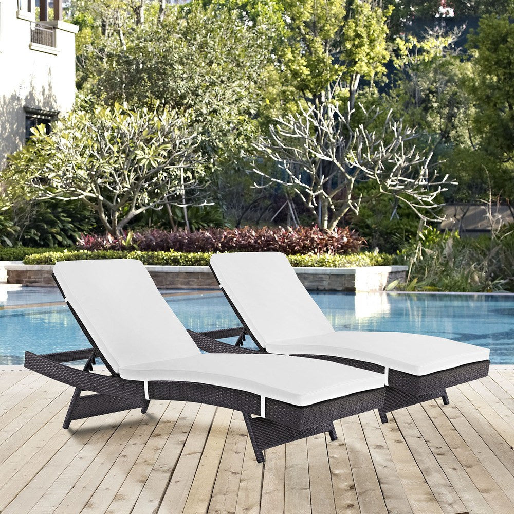 EEI-2428 Convene Outdoor Patio Chaise Set of 2 by Modway