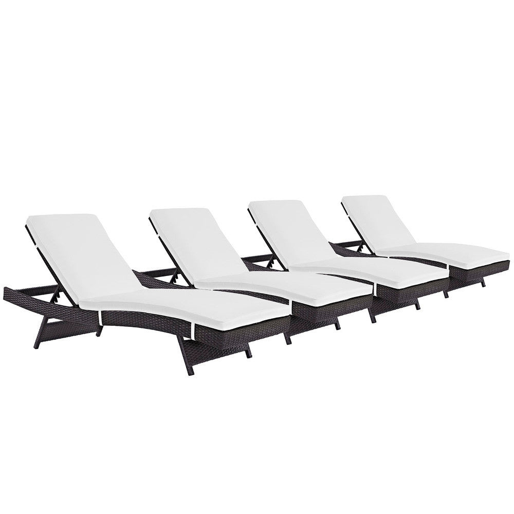 EEI-2429 Convene Outdoor Patio Chaise Set of 4 by Modway