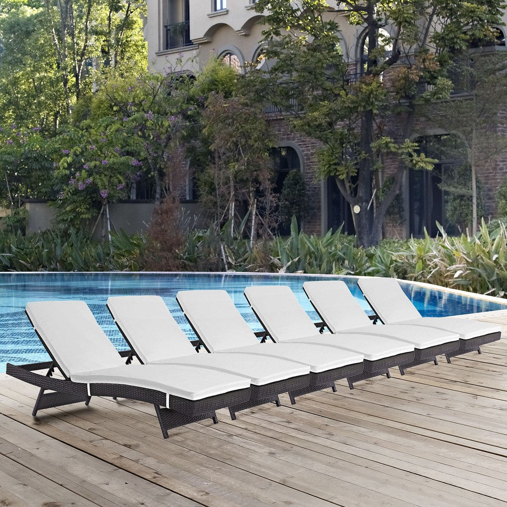 EEI-2430 Convene Outdoor Patio Chaise Set of 6 by Modway