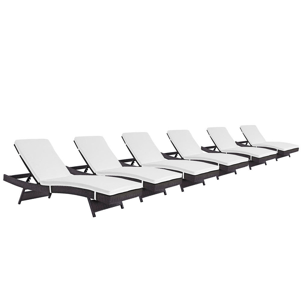 EEI-2430 Convene Outdoor Patio Chaise Set of 6 by Modway