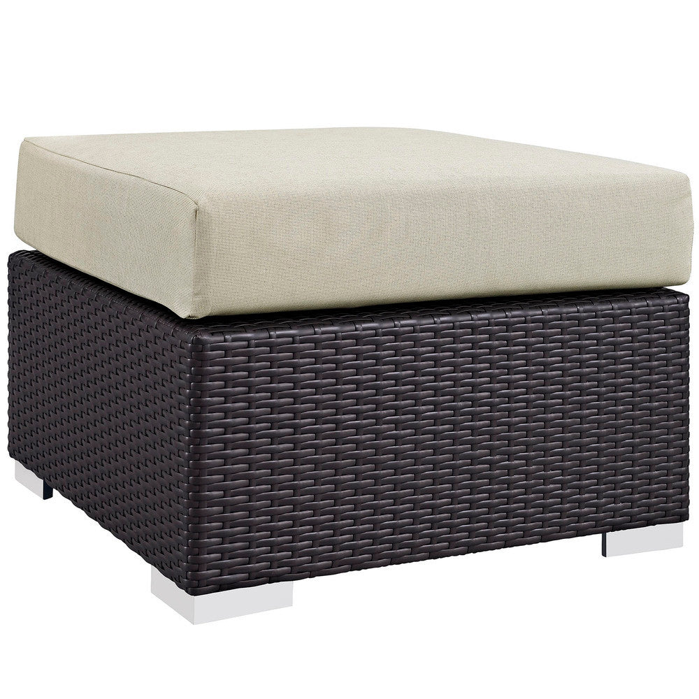 EEI-1911 Convene Outdoor Patio Fabric Square Ottoman by Modway