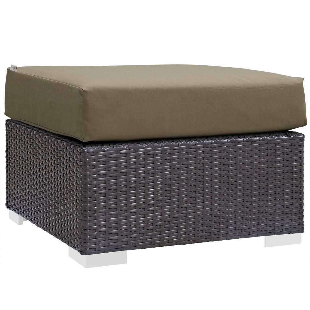 EEI-1911 Convene Outdoor Patio Fabric Square Ottoman by Modway