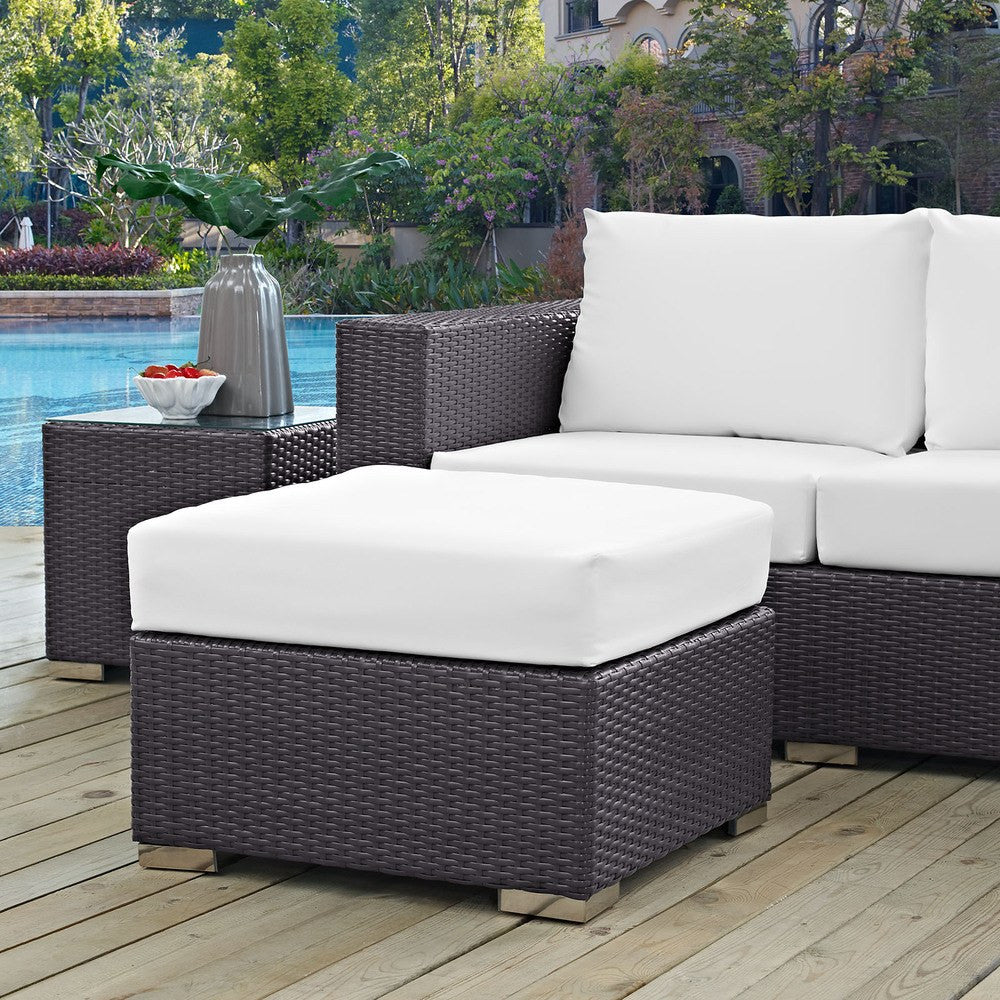 EEI-1911 Convene Outdoor Patio Fabric Square Ottoman by Modway