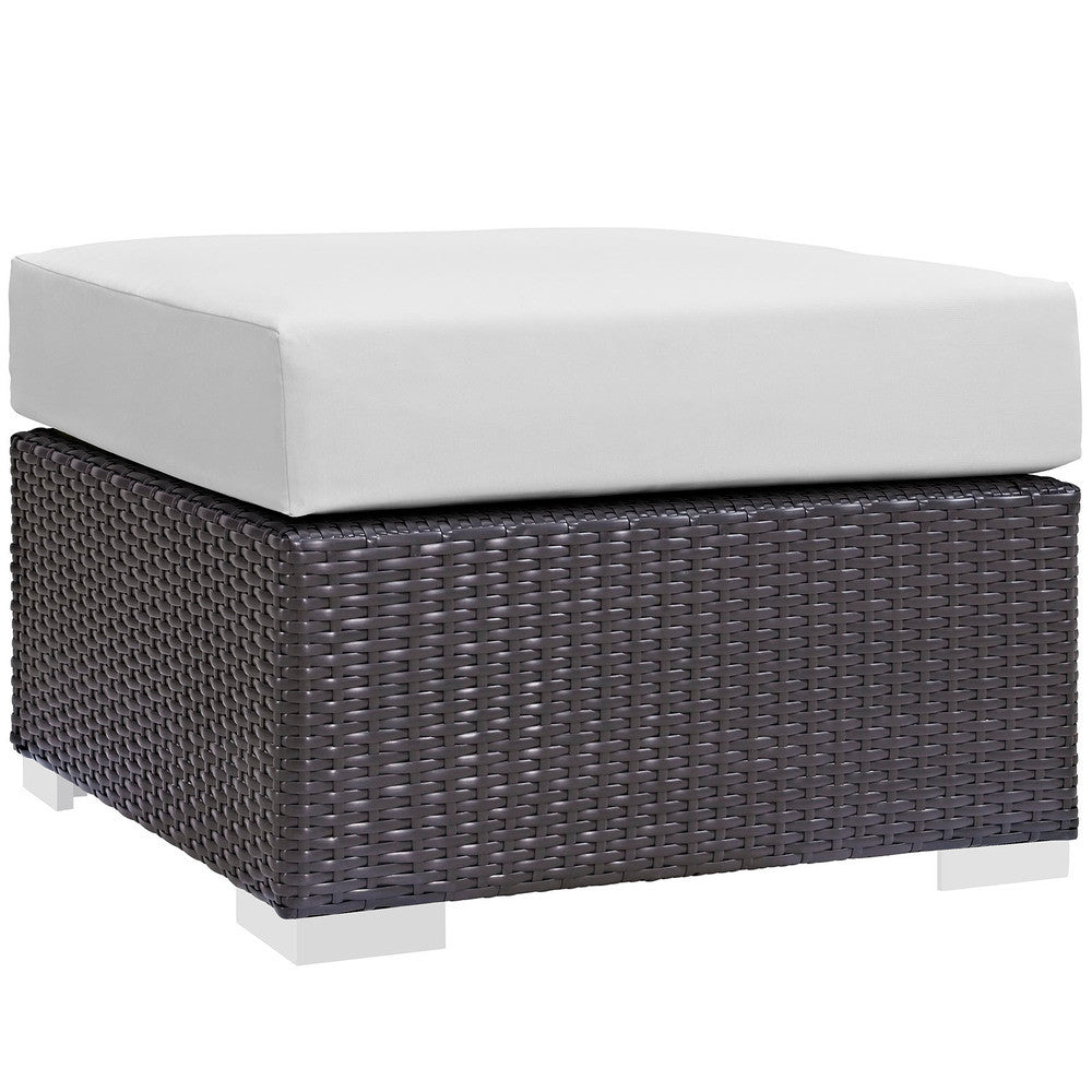 EEI-1911 Convene Outdoor Patio Fabric Square Ottoman by Modway