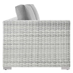 EEI-4303-LGR-GRY Convene Outdoor Patio Left-Arm Loveseat by Modway