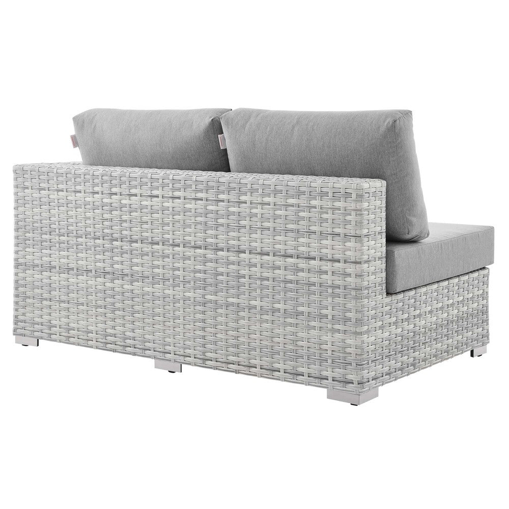 EEI-4303-LGR-GRY Convene Outdoor Patio Left-Arm Loveseat by Modway