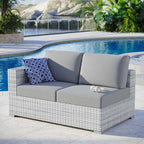 EEI-4303-LGR-GRY Convene Outdoor Patio Left-Arm Loveseat by Modway