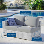 EEI-4303-LGR-GRY Convene Outdoor Patio Left-Arm Loveseat by Modway