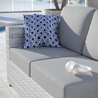 EEI-4303-LGR-GRY Convene Outdoor Patio Left-Arm Loveseat by Modway