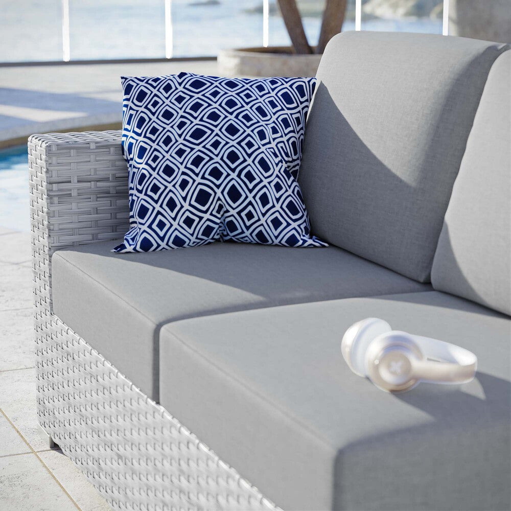 EEI-4303-LGR-GRY Convene Outdoor Patio Left-Arm Loveseat by Modway