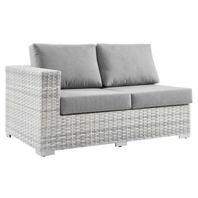 Modway EEI-4303-LGR-GRY Convene Outdoor Patio Left-Arm Loveseat Light Gray Gray