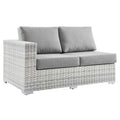 Modway EEI-4303-LGR-GRY Convene Outdoor Patio Left-Arm Loveseat Light Gray Gray
