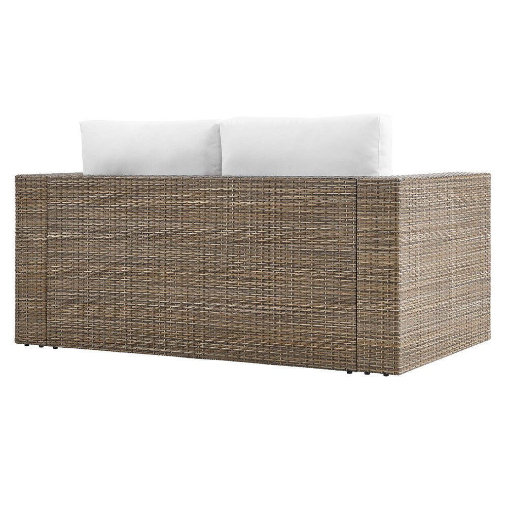 EEI-6246-CAP-WHI Convene Outdoor Patio Loveseat by Modway
