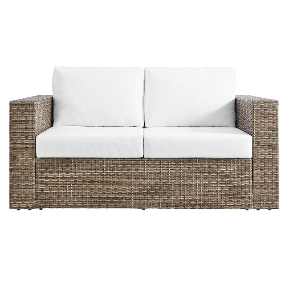 EEI-6246-CAP-WHI Convene Outdoor Patio Loveseat by Modway