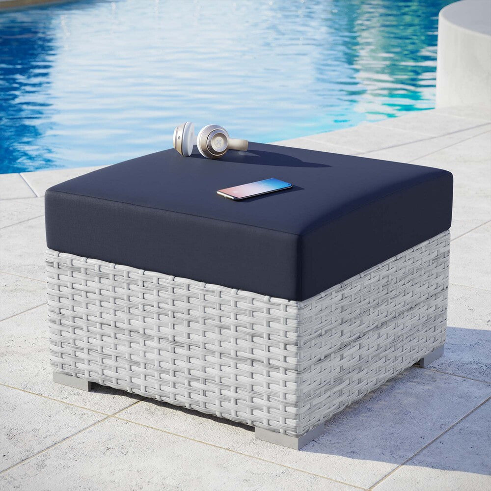 EEI-4301-LGR-NAV Convene Outdoor Patio Ottoman by Modway