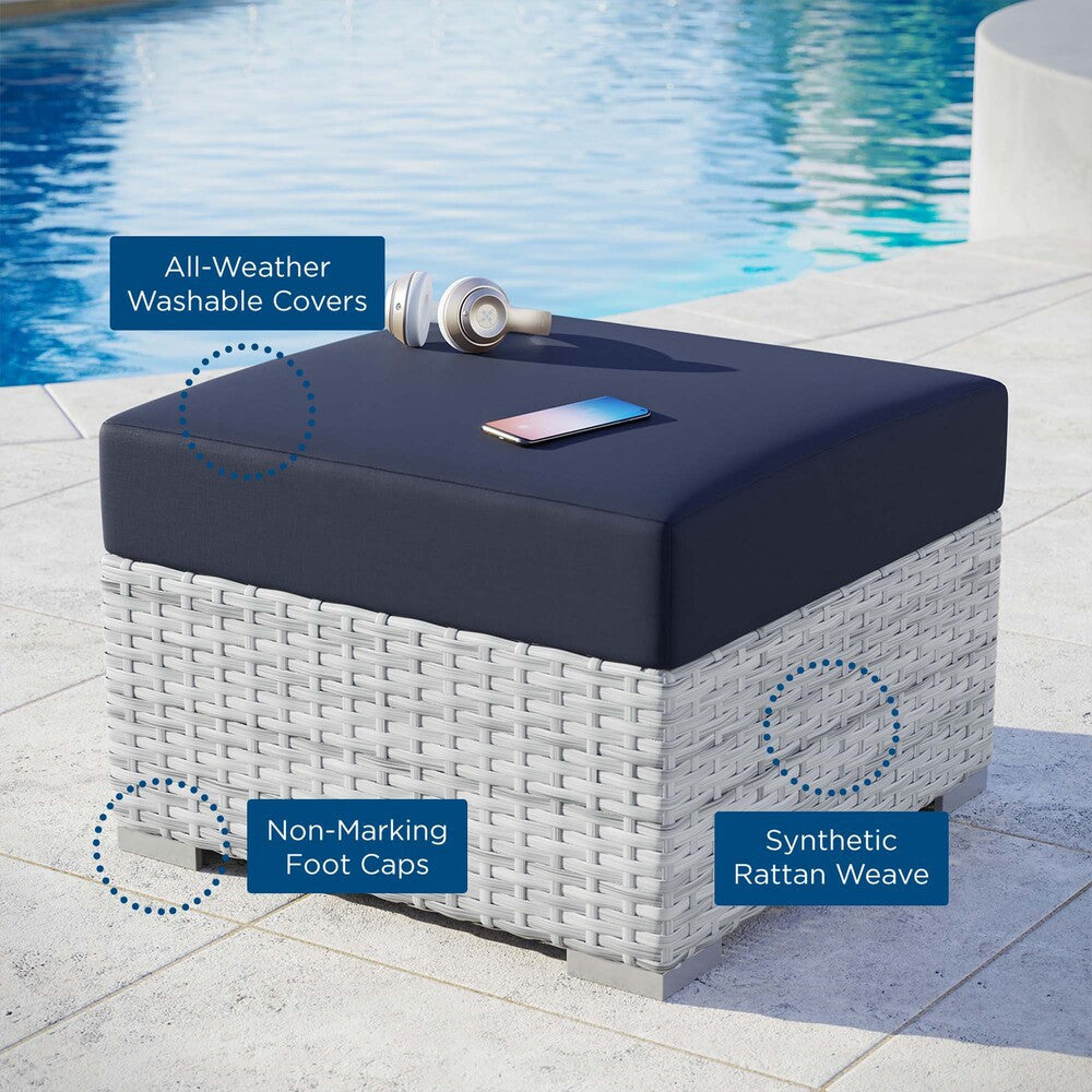 EEI-4301-LGR-NAV Convene Outdoor Patio Ottoman by Modway