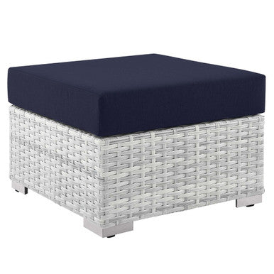 Modway EEI-4301-LGR-NAV Convene Outdoor Patio Ottoman Light Gray Navy