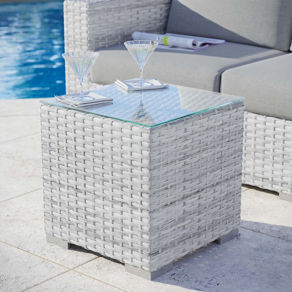 EEI-4300-LGR Convene Outdoor Patio Side Table by Modway