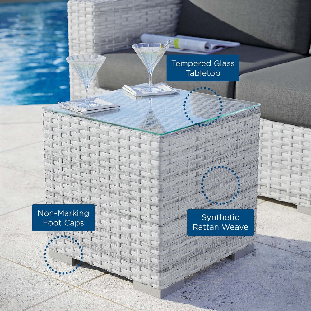 EEI-4300-LGR Convene Outdoor Patio Side Table by Modway