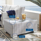 EEI-3981-LGR Conway 32" Outdoor Patio Wicker Rattan Coffee Table by Modway