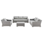EEI-5091 Conway 4-Piece Outdoor Patio Wicker Rattan Furniture Set by Modway