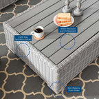 EEI-5095 Conway 4-Piece Outdoor Patio Wicker Rattan Furniture Set by Modway